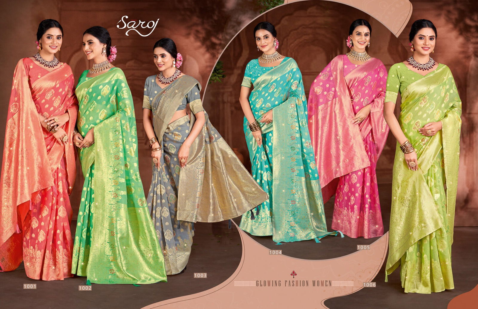 Sakshi Swarovski Vol 02 By Saroj Linen Cotton Designer Sarees Wholesale Price In Surat